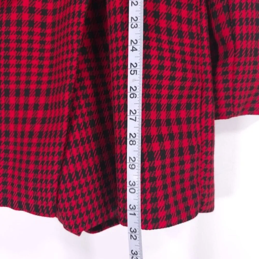 ZARA New ROMANIA MADE Houndstooth‎ Blazer Dress Romper 8342/331 MEDIUM Red Black